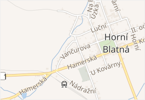Vančurova v obci Horní Blatná - mapa ulice