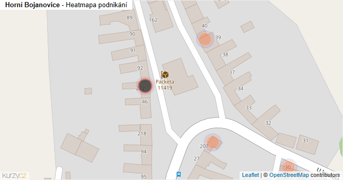 Horní Bojanovice - mapa podnikání