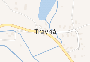 Travná v obci Horní Bradlo - mapa části obce
