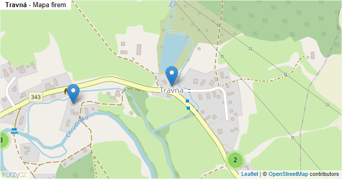 Travná - mapa firem