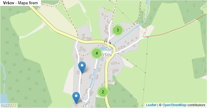 Vršov - mapa firem