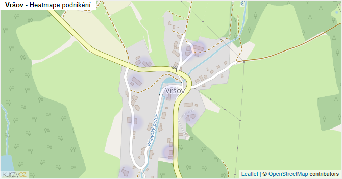 Vršov - mapa podnikání