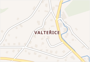 Valteřice v obci Horní Branná - mapa části obce