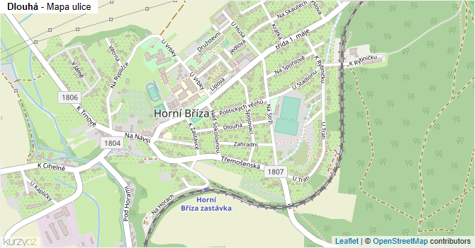 Dlouhá - mapa ulice