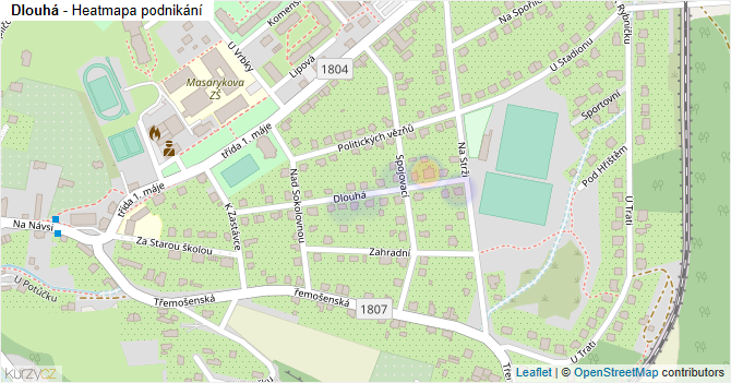 Dlouhá - mapa podnikání