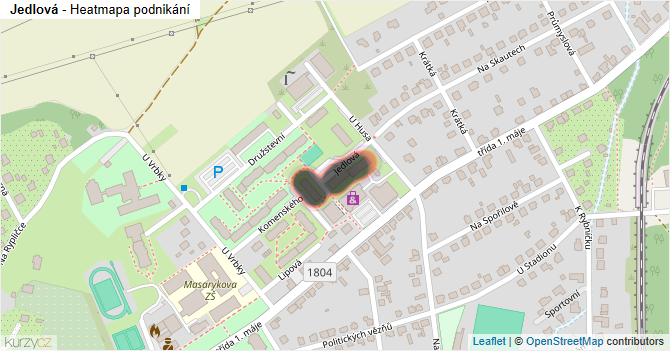 Jedlová - mapa podnikání
