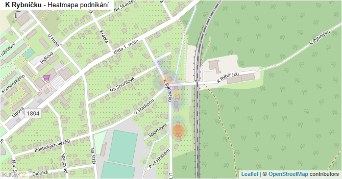 K Rybníčku - mapa podnikání