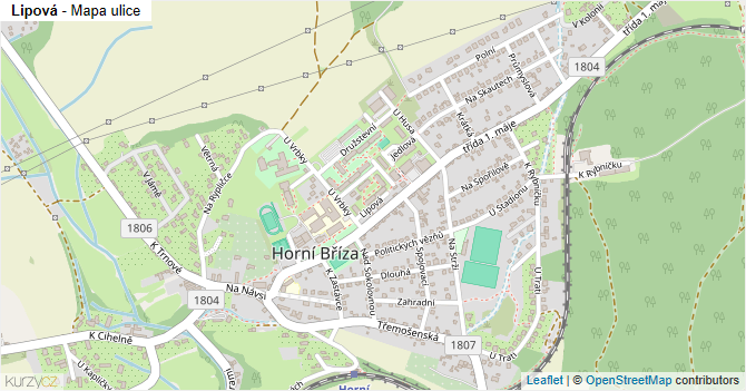 Lipová - mapa ulice