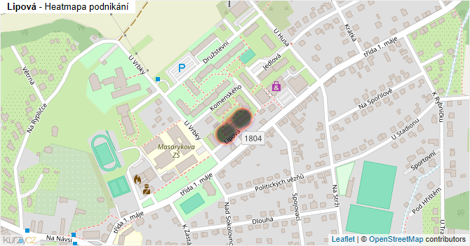 Lipová - mapa podnikání