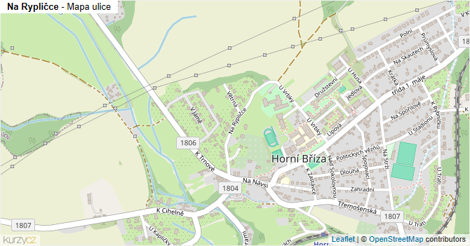Na Rypličce - mapa ulice