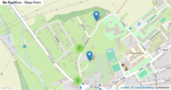 Na Rypličce - mapa firem