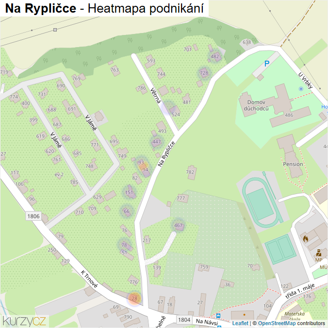 Mapa Na Rypličce - Firmy v ulici.