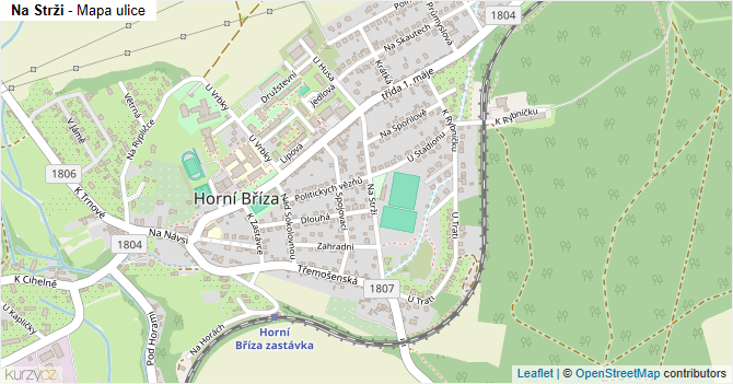 Na Strži - mapa ulice
