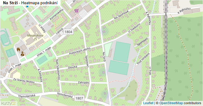Na Strži - mapa podnikání