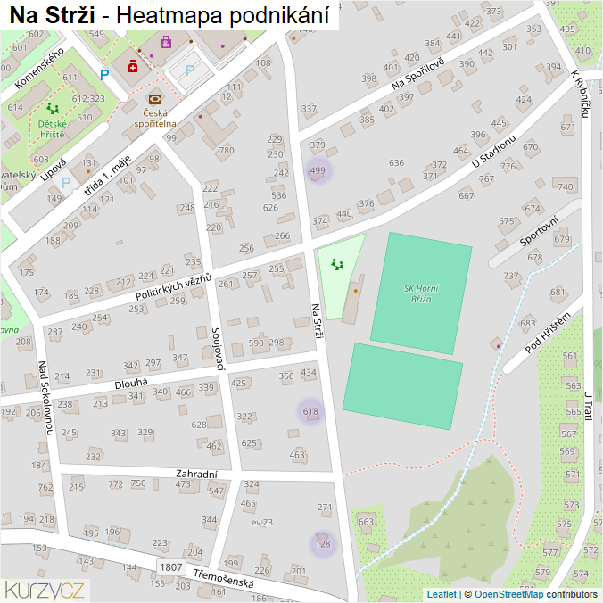 Mapa Na Strži - Firmy v ulici.