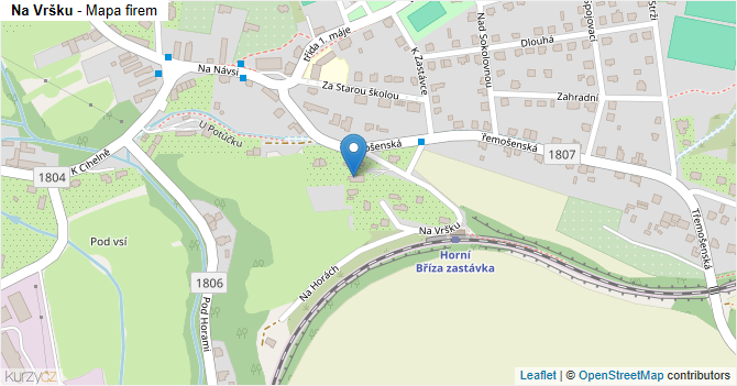 Na Vršku - mapa firem