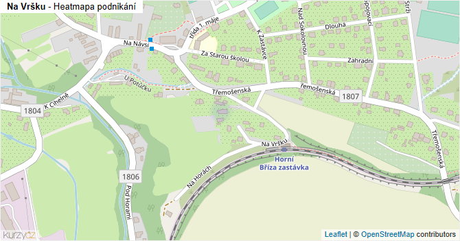 Na Vršku - mapa podnikání