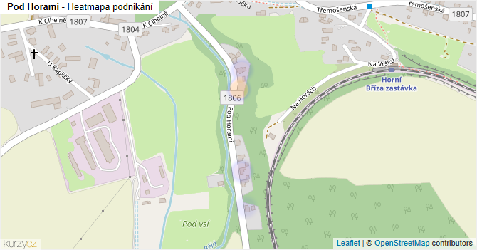 Pod Horami - mapa podnikání