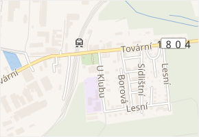 U klubu v obci Horní Bříza - mapa ulice