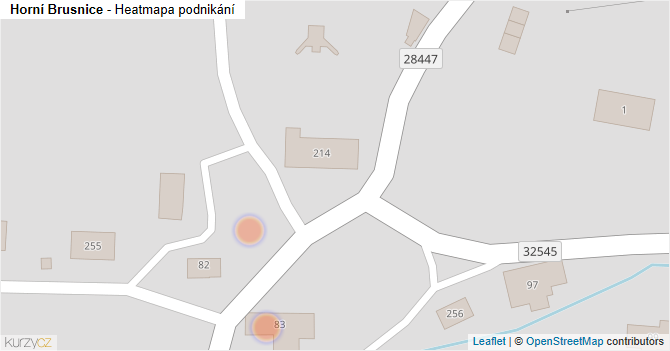 Horní Brusnice - mapa podnikání