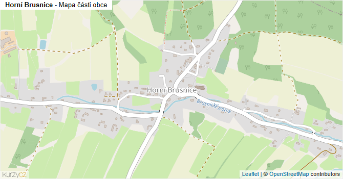 Horní Brusnice - mapa části obce