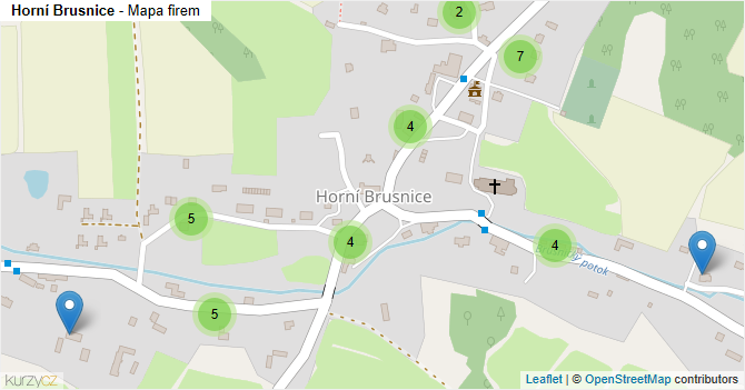 Horní Brusnice - mapa firem