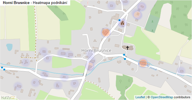 Horní Brusnice - mapa podnikání