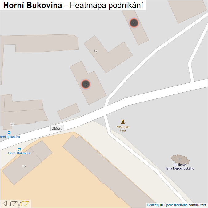 Mapa Horní Bukovina - Firmy v obci.