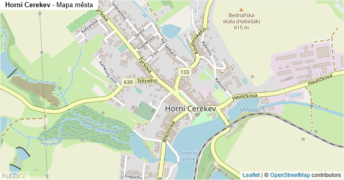 Horní Cerekev - mapa města