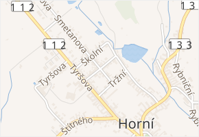 Fügnerova v obci Horní Cerekev - mapa ulice