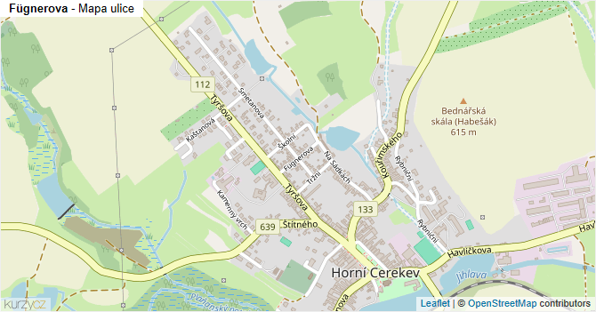 Fügnerova - mapa ulice