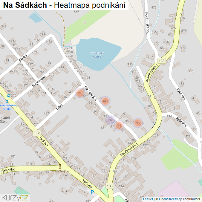 Mapa Na Sádkách - Firmy v ulici.