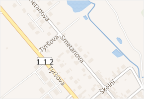 Smetanova v obci Horní Cerekev - mapa ulice