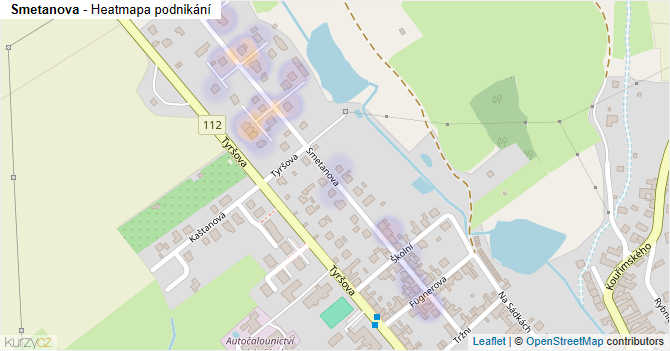 Smetanova - mapa podnikání