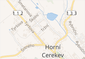Tržní v obci Horní Cerekev - mapa ulice