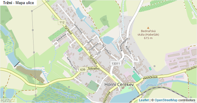 Tržní - mapa ulice