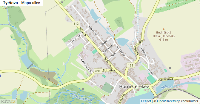 Tyršova - mapa ulice