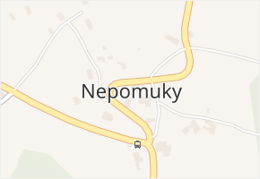 Nepomuky v obci Horní Čermná - mapa části obce