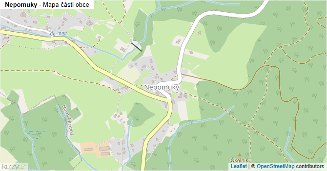 Nepomuky - mapa části obce