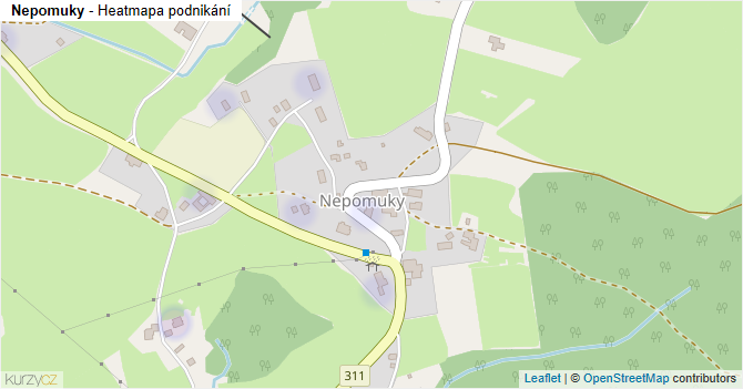 Nepomuky - mapa podnikání