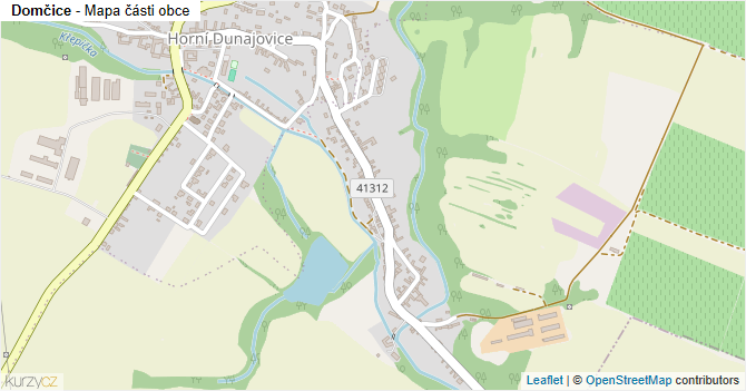 Domčice - mapa části obce