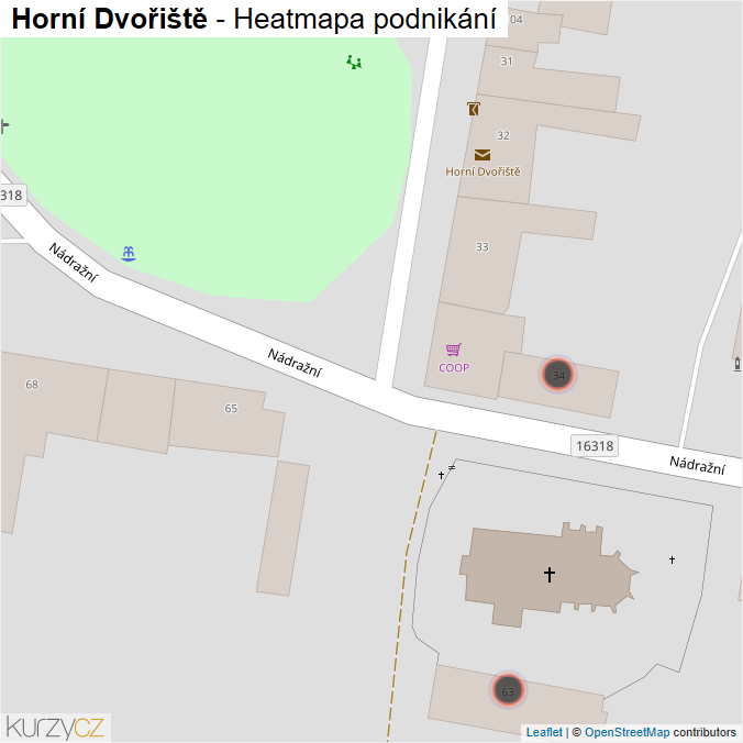 Mapa Horní Dvořiště - Firmy v obci.