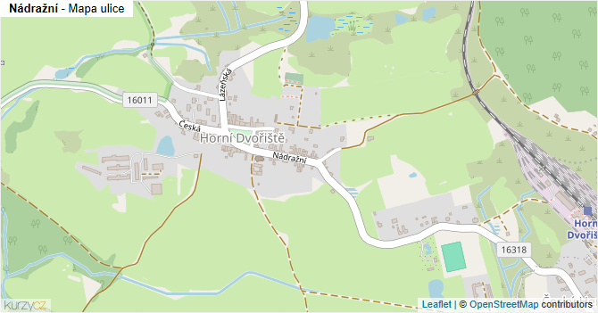 Nádražní - mapa ulice