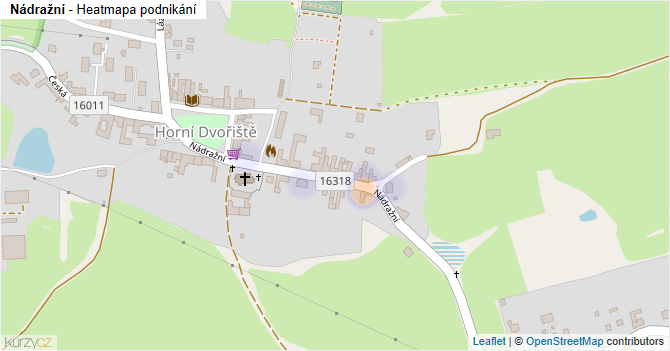 Nádražní - mapa podnikání