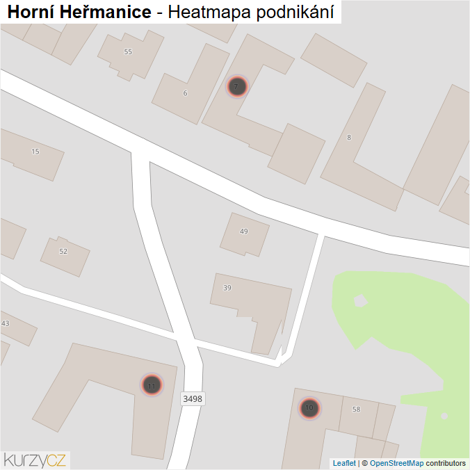 Mapa Horní Heřmanice - Firmy v obci.