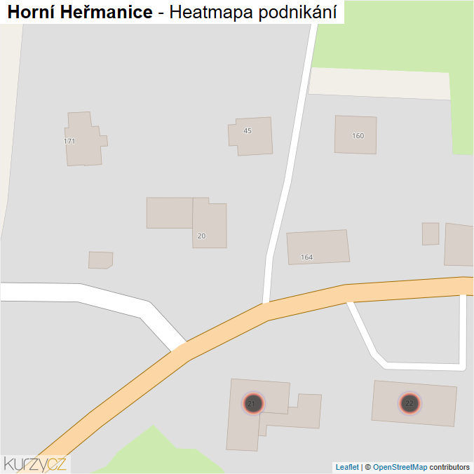 Mapa Horní Heřmanice - Firmy v obci.