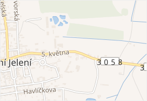 5. května v obci Horní Jelení - mapa ulice