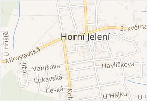 Grégrova v obci Horní Jelení - mapa ulice
