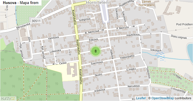 Husova - mapa firem