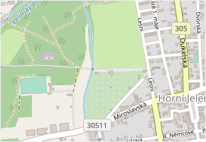 K Radosti v obci Horní Jelení - mapa ulice
